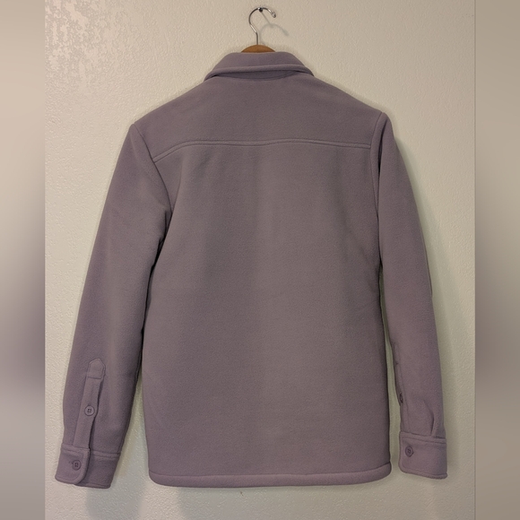 TNA Aritzia Polar Shirt Jacket In Purple Ash - Picture 5 of 13